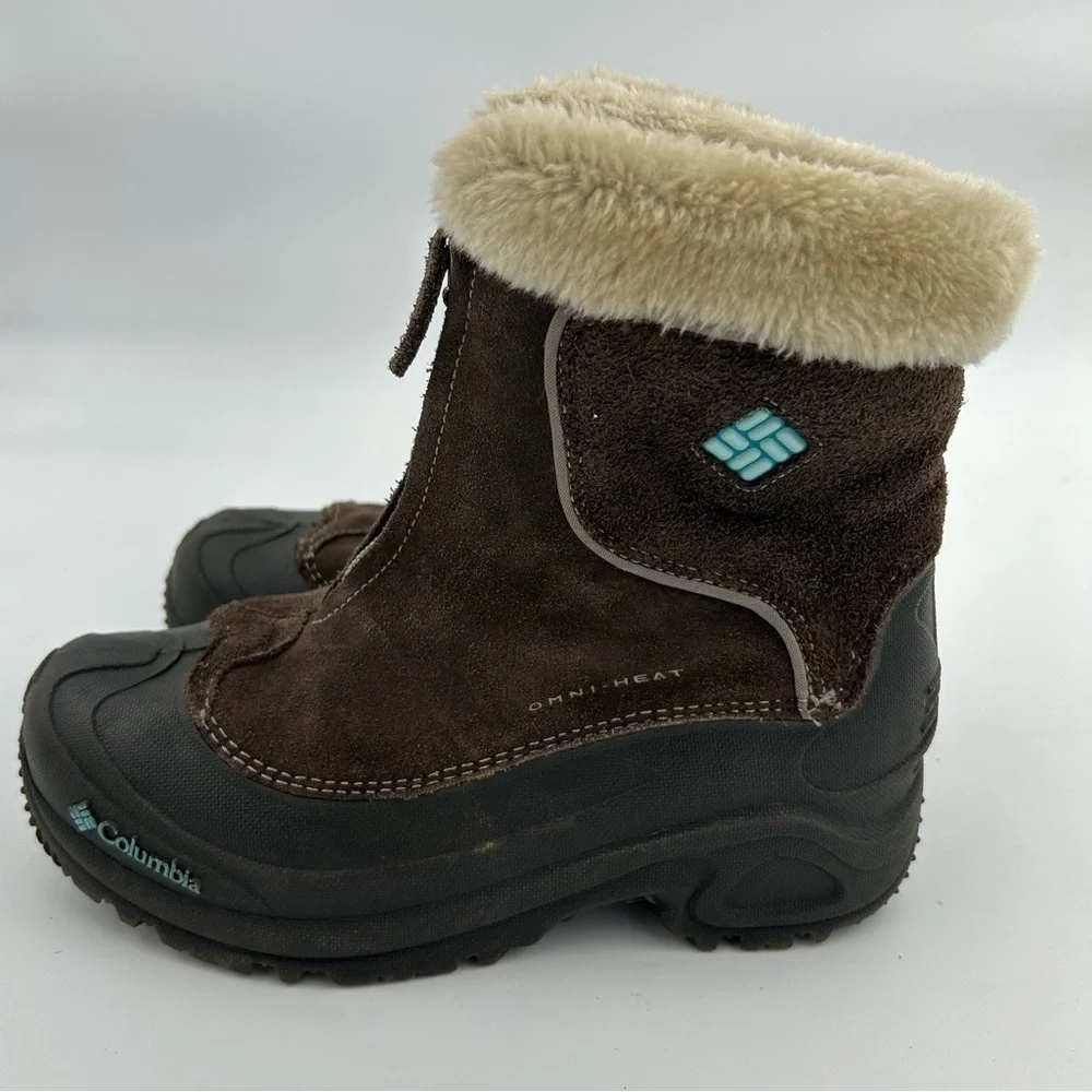 Columbia Brown Suede Omni-Heat Faux Fur Lined Boots